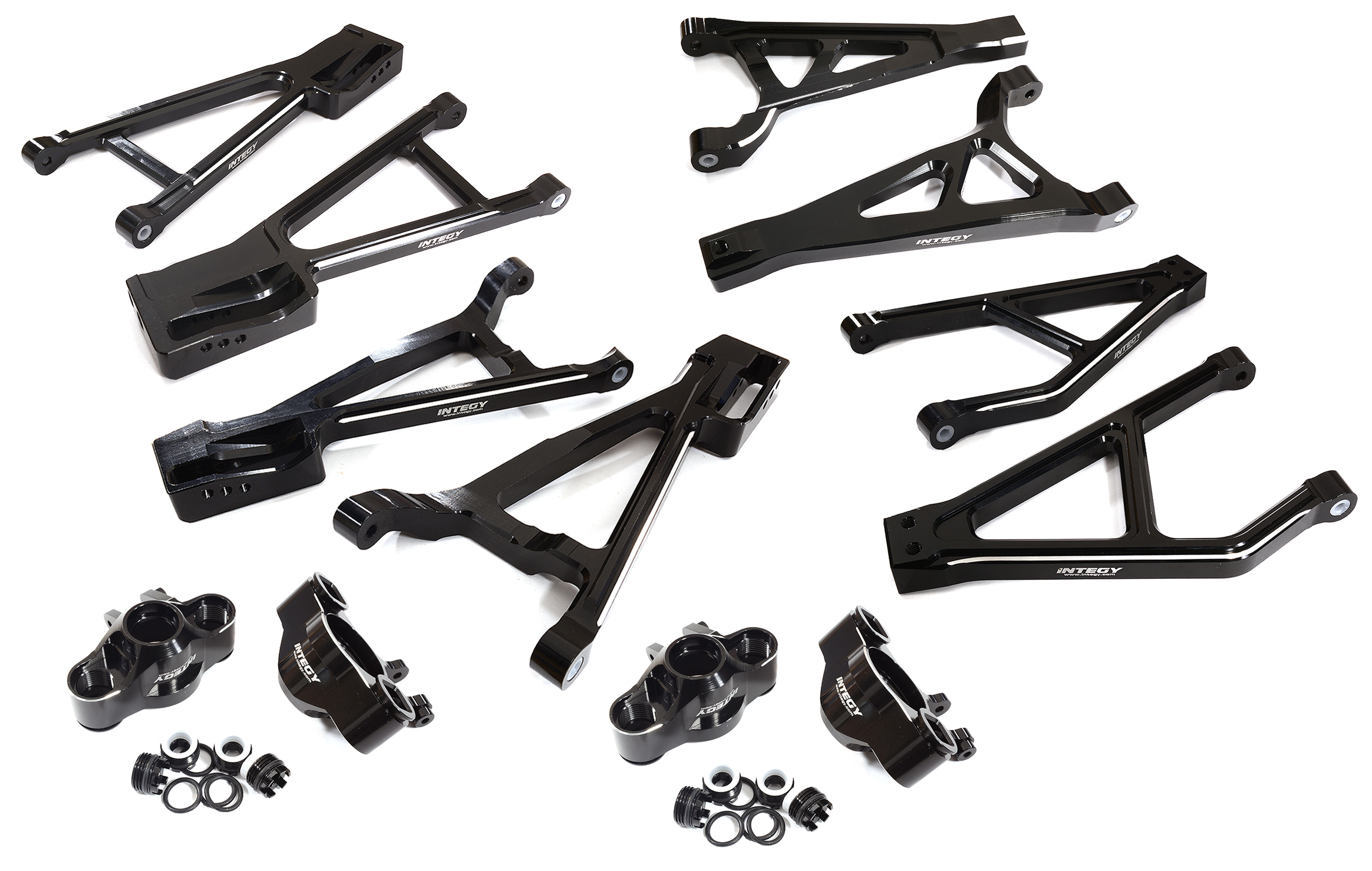 C28686BLACK Billet Machined Suspension Conversion Kit for Traxxas 1/10 E-Revo 2.0 - Image 1
