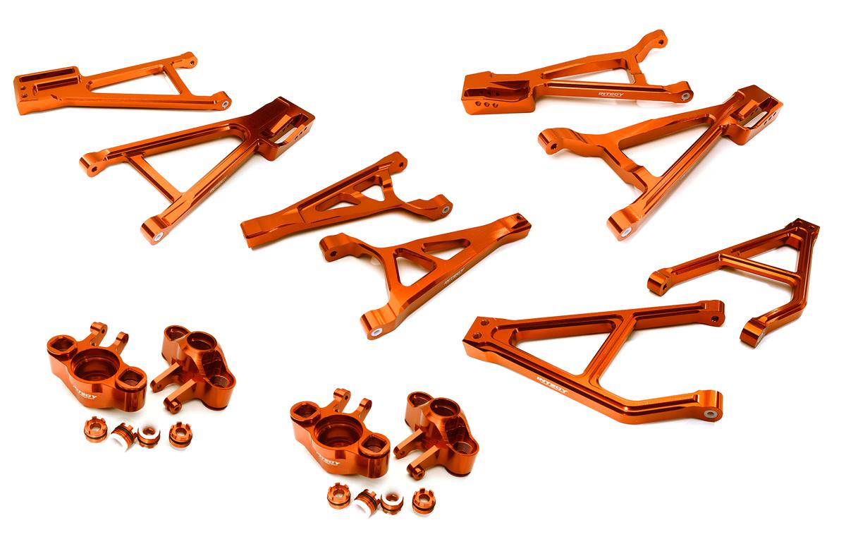 C28686ORANGE Billet Machined Suspension Conversion Kit for Traxxas 1/10 E-Revo 2.0 - Image 1