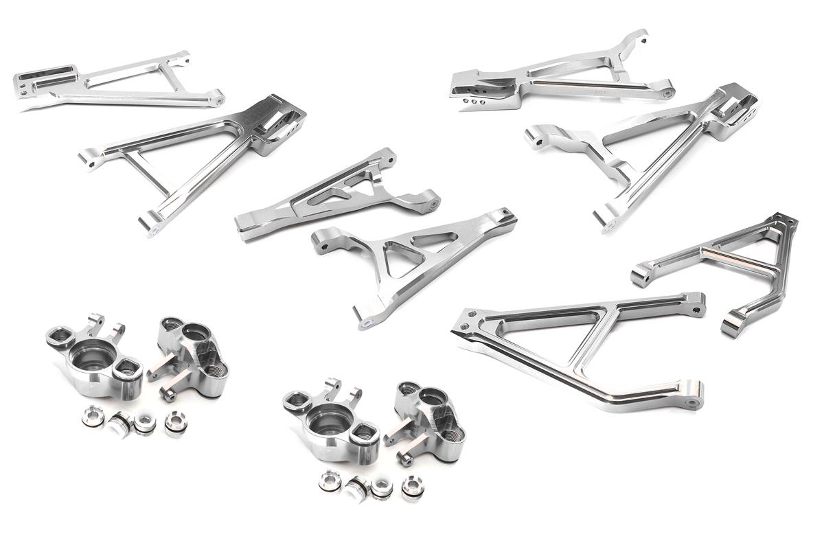 C28686SILVER Billet Machined Suspension Conversion Kit for Traxxas 1/10 E-Revo 2.0 - Image 1