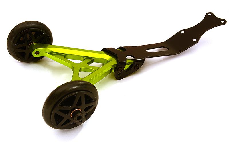 C28688GREEN Billet Machined Wheelie Bar for Traxxas 1/10 Slash 4X4 (non-LCG) - Image 1