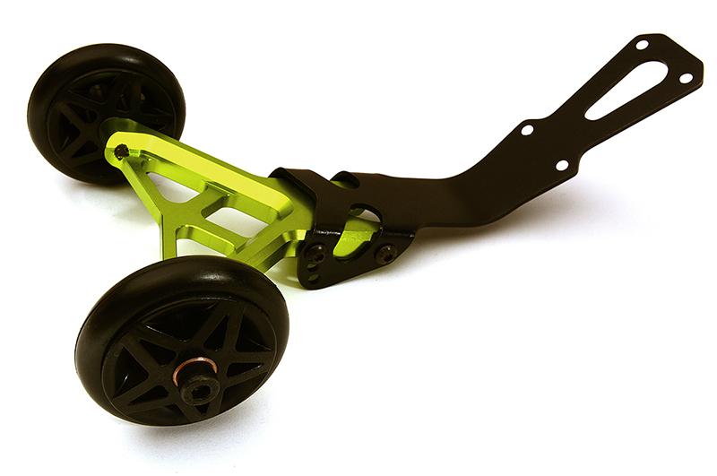C28689GREEN Billet Machined Wheelie Bar for Traxxas 1/10 Rustler 4X4 - Image 1