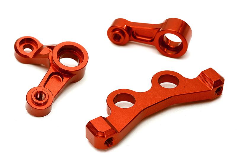 C28690RED Billet Machined Alloy Steering Bellcrank for Tamiya 1/10 M-07 - Image 1