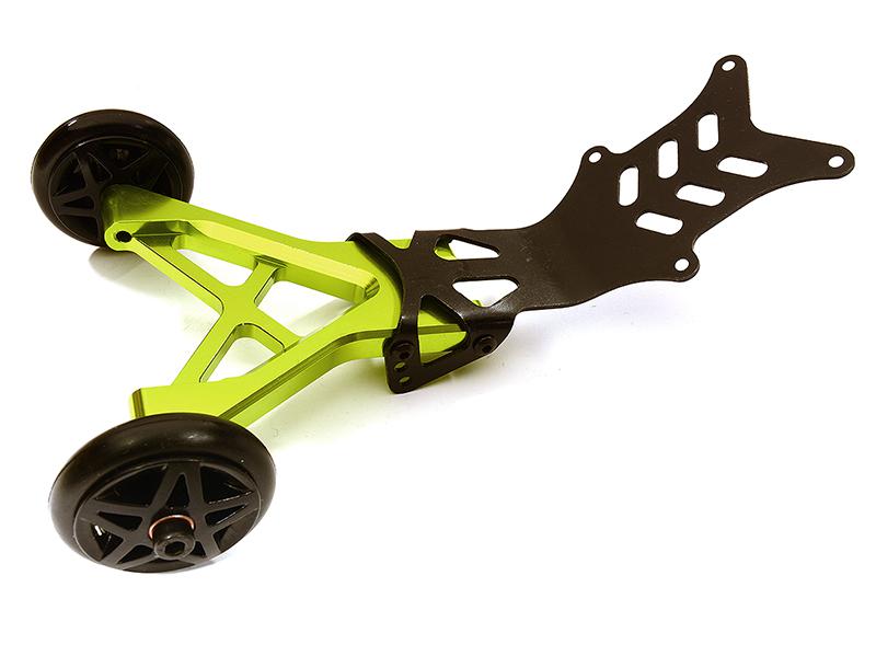 C28691GREEN Green Billet Machined Wheelie Bar for Traxxas T-Maxx Monster Truck - Image 1