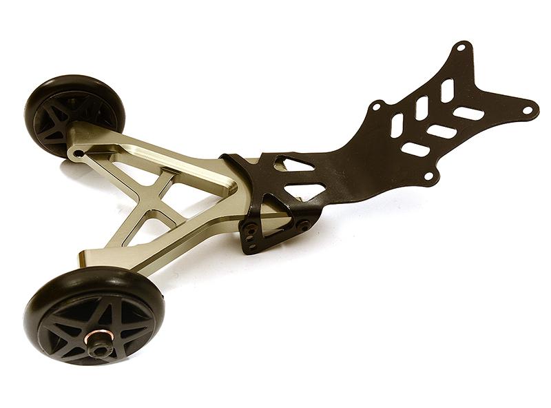 C28691GREY Grey Billet Machined Wheelie Bar for Traxxas T-Maxx Monster Truck - Image 1