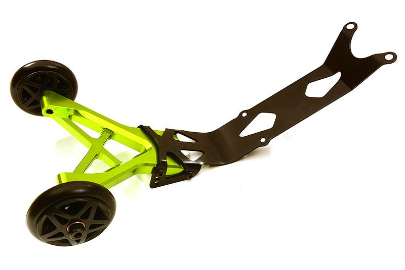 C28695GREEN Billet Machined Wheelie Bar for Traxxas 1/10 E-Revo 2.0 - Image 1