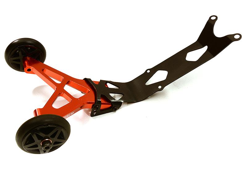 C28695RED Red Billet Machined Wheelie Bar for Traxxas E-Revo 2.0 (1/10 Scale) - Image 1