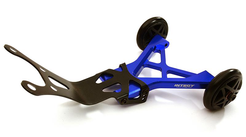 C28696BLUE Billet Machined Wheelie Bar for HPI Savage XL & X 4.6 RTR - Image 1