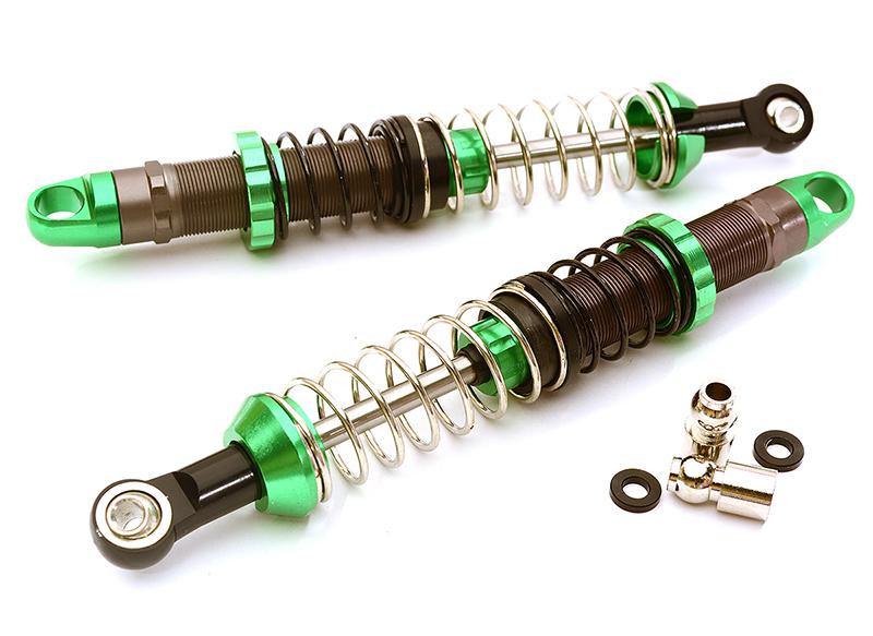 C28701GREEN 100mm Billet Machined Alloy Shocks for 1/10 Scale Crawler Off-Road Truck - Image 1