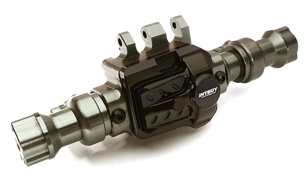 C28707GUN Billet Machined Rear Axle Housing for Traxxas TRX-4 Scale & Trail Crawler - Gun - Image 1