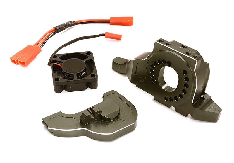 C28714GUN Alloy Motor Mount w/ Cooling Fan for TRX-4 Scale & Trail Crawler - Image 1