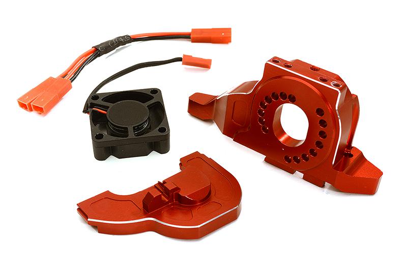 C28714RED Alloy Motor Mount w/ Cooling Fan for TRX-4 Scale & Trail Crawler - Image 1