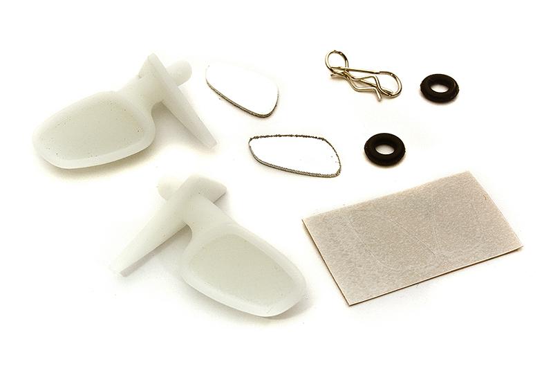 C28715 Realistic Plastic Side Mirror Set for Tamiya T3-01 - Image 1