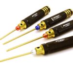 Precision Tool Allen Hex (4) Wrench Set 1.5, 2, 2.5 & 3mm with Ti-Nitride Tips