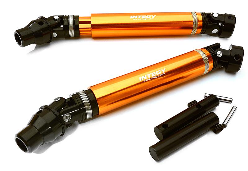 C28727ORANGE Billet Machined Alloy Universal Drive Shafts for Traxxas 1/10 E-Revo 2.0 8650 - Image 1
