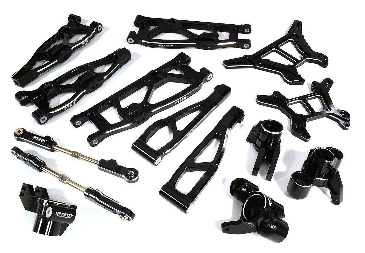 C28729BLACK Billet Machined Alloy Suspension Kit for Arrma 1/8 Kraton 6S BLX - Image 1