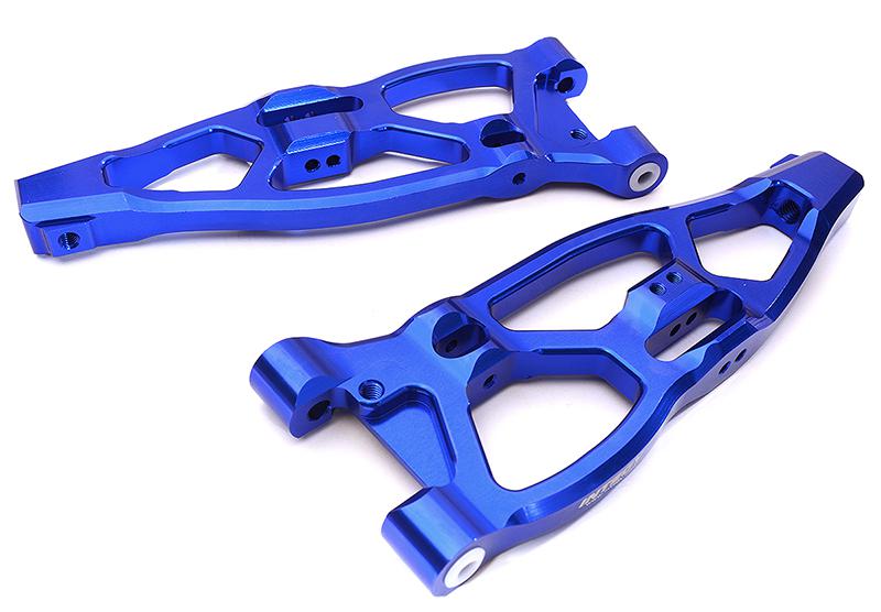 C28730BLUE Billet Machined Front Lower Suspension Arms for Arrma 1/8 Kraton 6S BLX AR330219 - Image 1