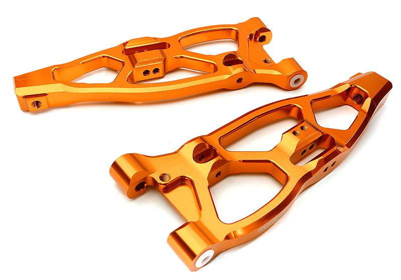 C28730ORANGE Billet Machined Front Lower Suspension Arms for Arrma 1/8 Kraton 6S BLX AR330219 - Image 1