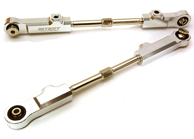 C28733SILVER Machined Rear Upper Suspension Linkages for Arrma 1/8 Kraton 6S BLX AR330221 - Image 1