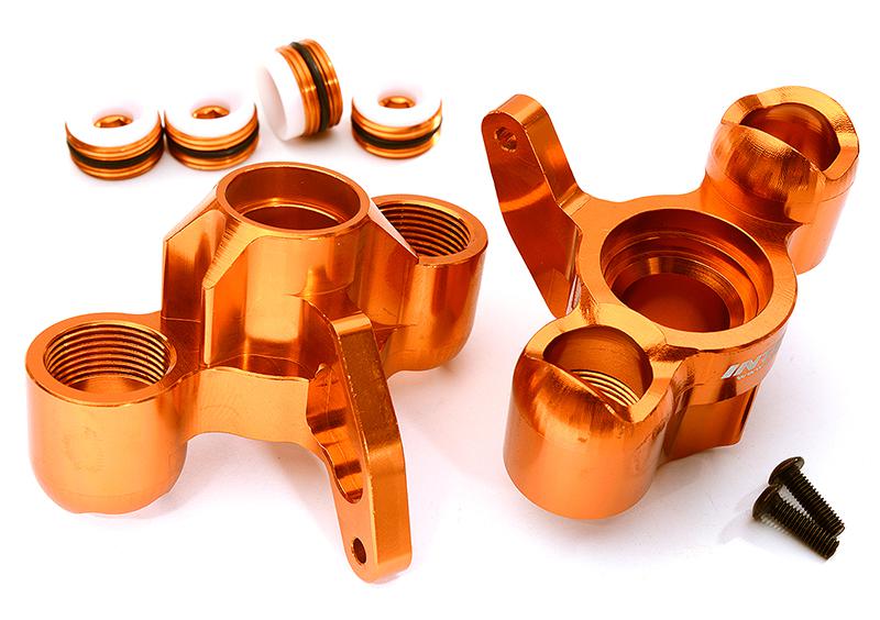 C28734ORANGE Orange Steering Knuckles Upgrade for Arrma Kraton 6S BLX 1/8 Scale AR330505 - Image 1