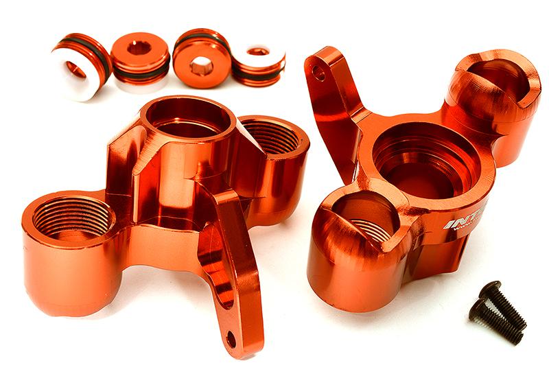 C28734RED Billet Machined Steering Knuckles for Arrma 1/8 Kraton 6S BLX AR330505 - Image 1