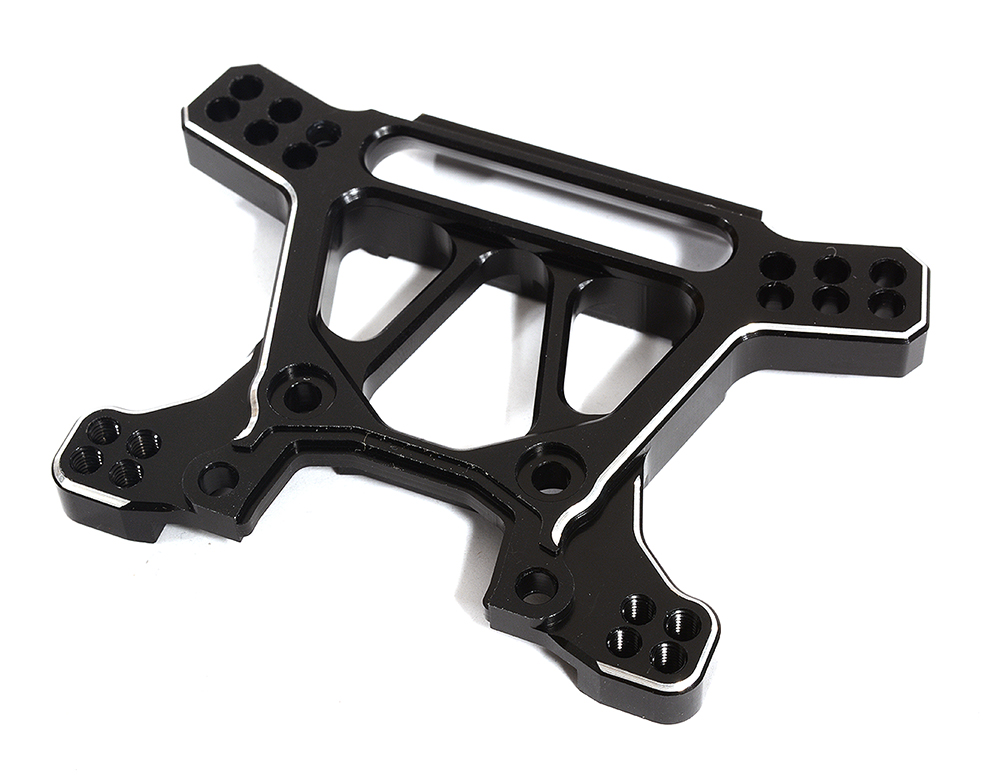 C28739BLACK Billet Machined Alloy Front Shock Tower for Traxxas 1/10 Rustler 4X4 6739 - Image 1
