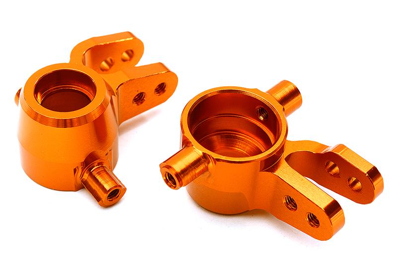 C28741ORANGE Billet Machined Steering Knuckles for Traxxas 1/10 Rustler 4X4 6837 - Image 1