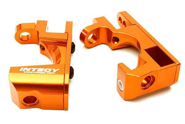 C28743ORANGE Billet Machined Alloy Caster Blocks for Traxxas 1/10 Rustler 4X4 6832 - Image 1