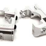 Billet Machined Alloy Caster Blocks for Traxxas 1/10 Rustler 4X4 - Silver 6832