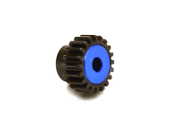 C28753BLUE Machined 0.125 Bore 20T Pinion Gear for Tamiya 1/10 TA07 PRO & M-07 (0.6 MOD) - Image 1