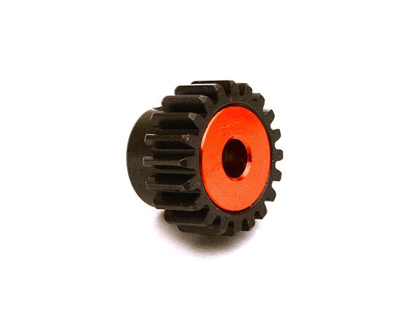 C28753RED Machined 0.125 Bore 20T Pinion Gear for Tamiya 1/10 TA07 PRO & M-07 (0.6 MOD) - Image 1