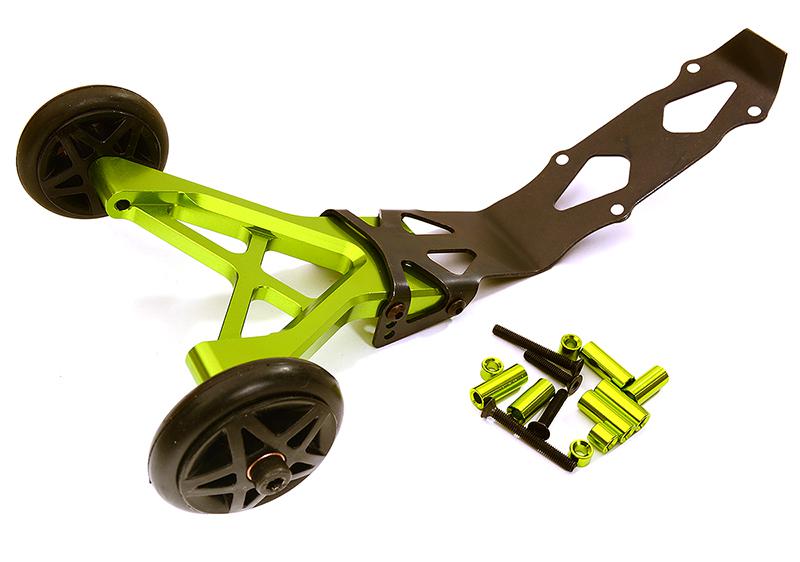 C28754GREEN Billet Machined Wheelie Bar for Traxxas 1/10 Revo & E-Revo (-2017) - Image 1