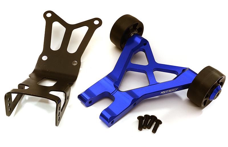 C28755BLUE Blue Billet Machined Wheelie Bar for Losi 1/5 Desert Buggy XL-E Upgrade - Image 1