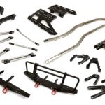 Steel Ladder Frame Chassis Kit w/ Hop-up Parts Combo for Axial 1/10 SCX10 II