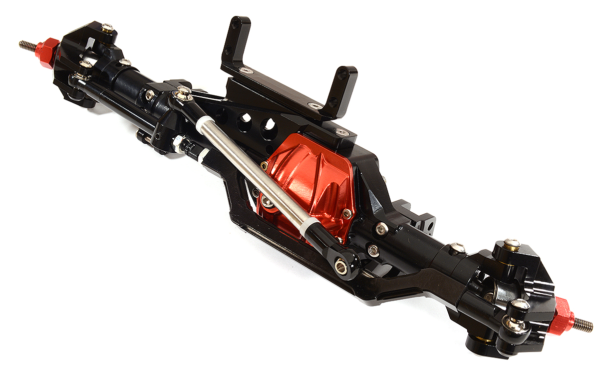 C28761BLACK Billet Machined Complete Front Axle Assembly for Axial 1/10 Wraith 2.2 - Image 1