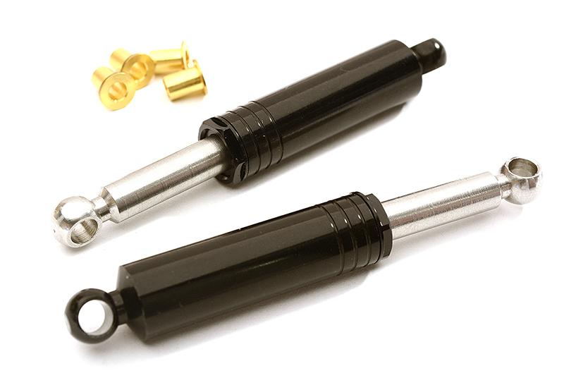 C28766BLACK Realistic 60mm Off-Road Shock Set (2) for 1/10 Scale Rock Crawler & Scale Trucks - Image 1