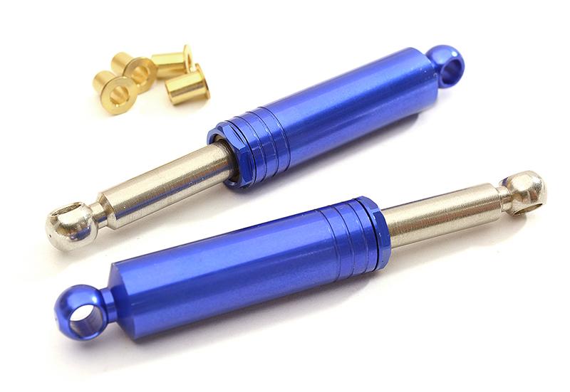 C28766BLUE Realistic 60mm Off-Road Shock Set (2) for 1/10 Scale Rock Crawler & Scale Trucks - Image 1