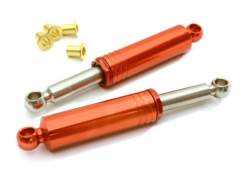 C28766RED Realistic 60mm Off-Road Shock Set (2) for 1/10 Scale Rock Crawler & Scale Trucks - Image 1