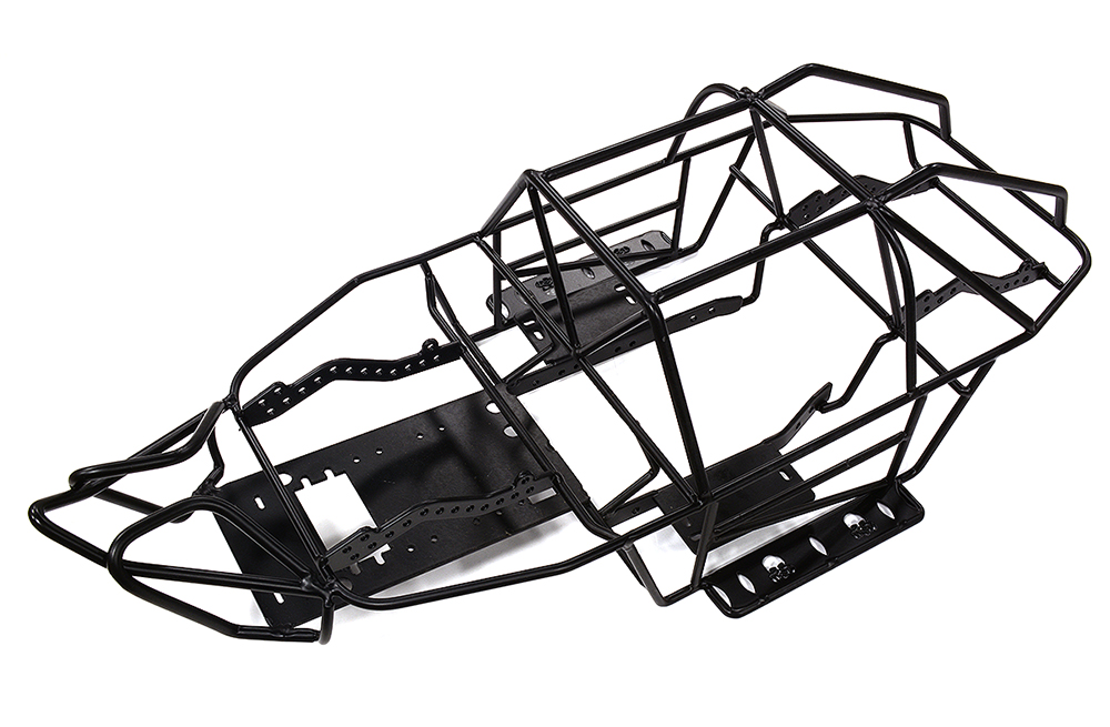 C28778BLACK Realistic Scale Steel Roll Cage for 1/10 Axial SCX10 II Trail Crawler - Image 1