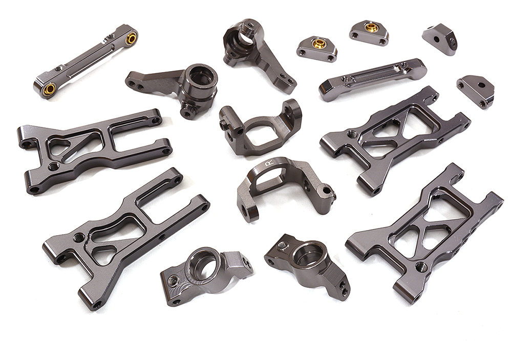 C28786GUN Billet Machined Suspension Kit for Tamiya 1/10 TA07 - Image 1