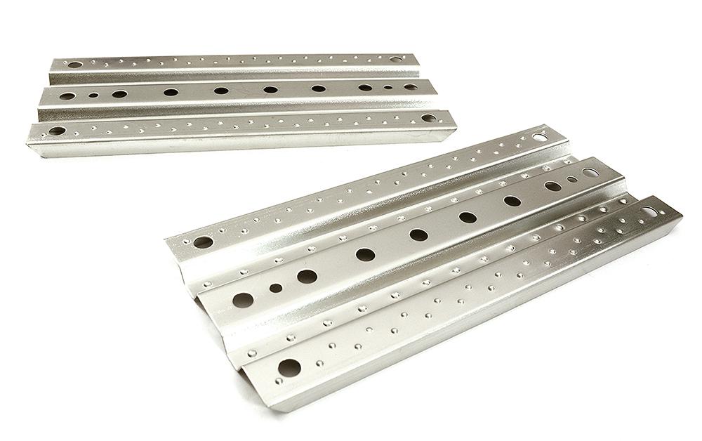 C28788SILVER Realistic Alloy Vehicle Extraction & Recovery Boards for 1/10 Scale Off-Road - Image 1