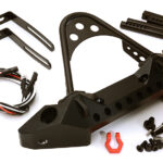 Realistic Front Alloy Bumper w/ LED for Most SCX-10 & TRX-4 w/ 40-43mm Mount