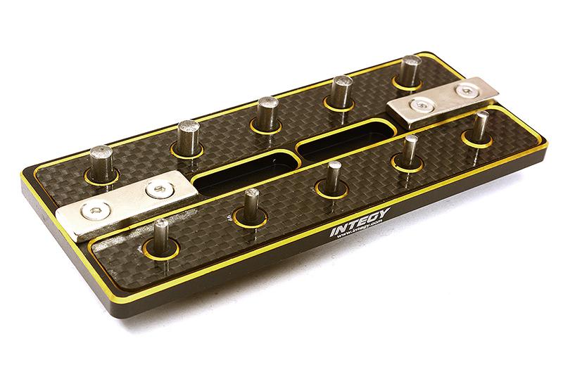 C28794GOLD Gold 20-Position Pinion Gear Carrying Storage Rack for 1/8 & 5mm Shaft - Image 1