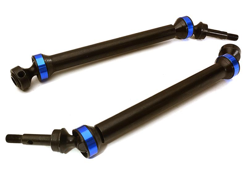 C28797BLUE Machined Universal Drive Shafts for Traxxas 1/10 E-Revo & E-Maxx Brushless 5451X - Image 1