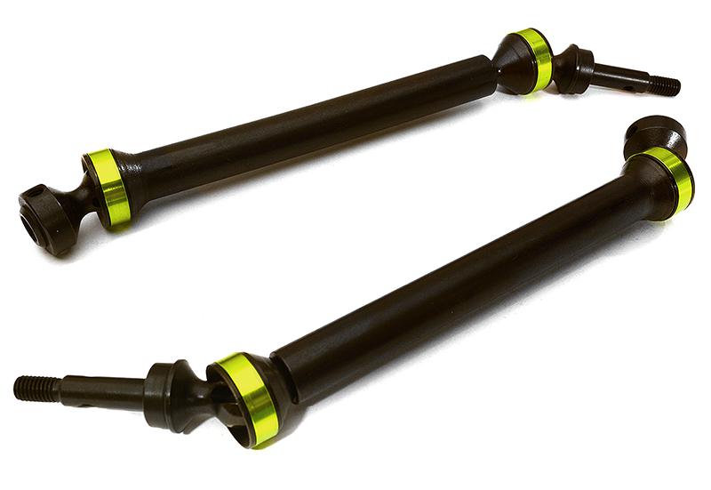 C28797GREEN Machined Universal Drive Shafts for Traxxas 1/10 E-Revo & E-Maxx Brushless 5451X - Image 1