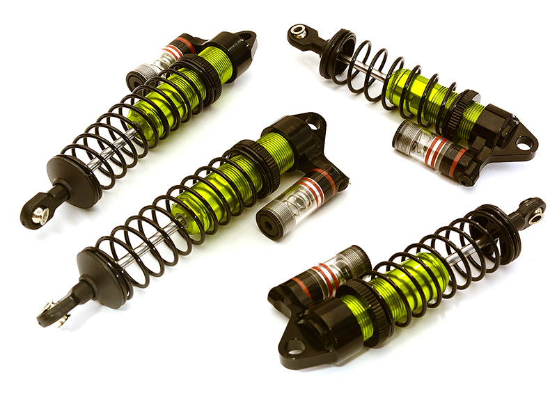 C28800GREEN Piggyback Shock Set (4) for Traxxas 1/10 Stampede 4X4 & Rustler 4X4 3765 3766 - Image 1