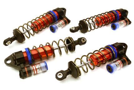 Adjustable Piggyback Shock Absorber Set of 4 for Traxxas Bandit 2WD 1/10 - Red