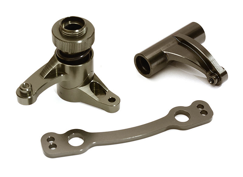 C28815GREY Billet Machined Steering Bellcrank Set for Arrma 1/8 Kraton 6S BLX AR340073 - Image 1