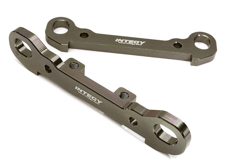C28817GREY Billet Machined Rear Hinge Pin Braces (2) for Losi 1/5 Desert Buggy XL-E & 2.0 - Image 1