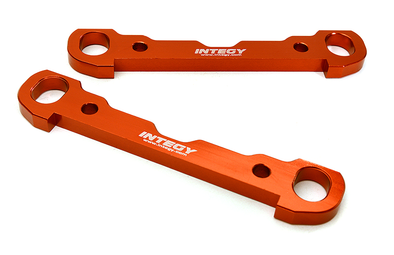 C28818RED Billet Machined Front Hinge Pin Braces (2) for Losi 1/5 Desert Buggy XL-E & 2.0 - Image 1
