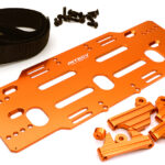 Adjustable Battery Mount Plate w/Straps for Arrma 1/8 Kraton 6S BLX Req AR320192